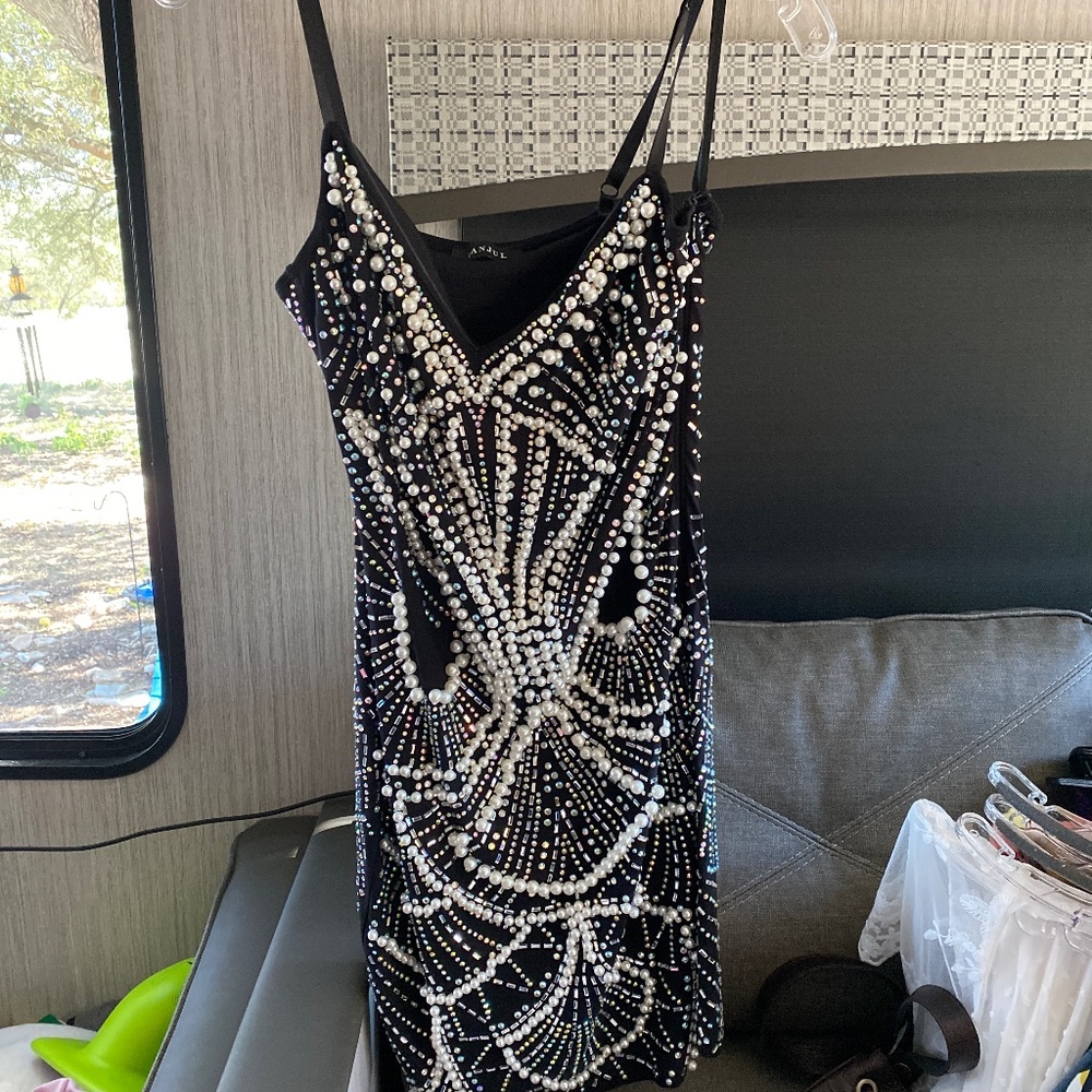 Black sequin dress